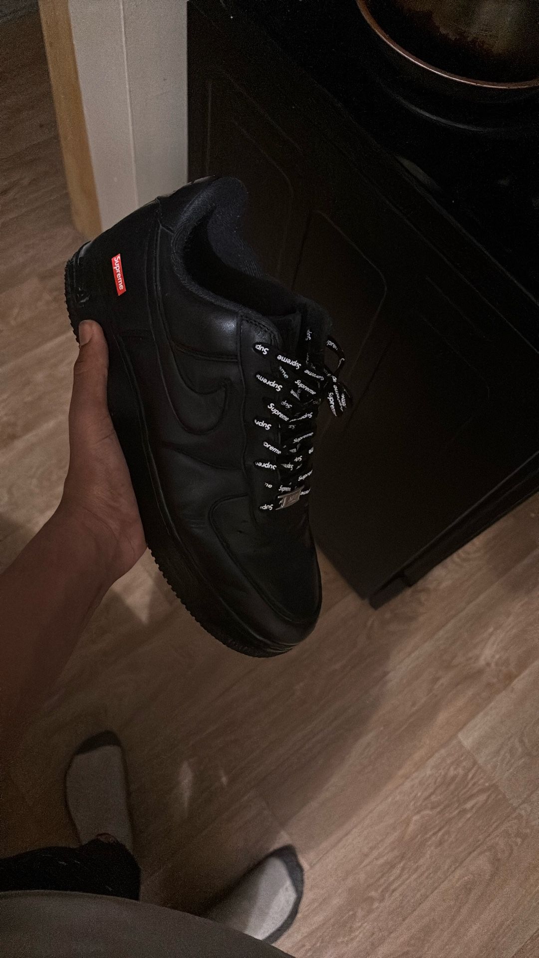 Black Supreme Forces Size 11