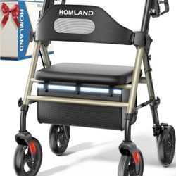 Homland rollator Rolling Walker With Seat & Basket - Brand New