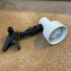 White Clip-on Adjustable Goose Neck Desk Lamp 