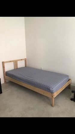 IKEA twin bed frame, mattress