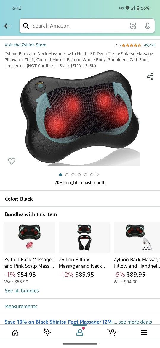 Brand New Zyllion Back and Neck Massager with Heat - 3D Deep Tissue Shiatsu Massage Pillow for Chair, Car and Muscle Pain on Whole Body: Shoulders