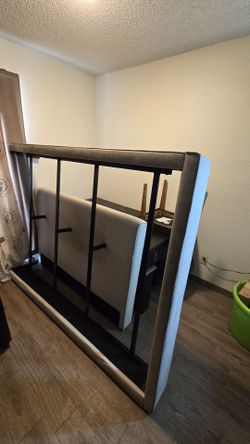 BED FRAME FULL, TABLE, 2 CHAIRS
