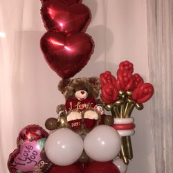 Balloons Bouquet Para Valentines Day