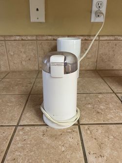 White Electric Coffee Grinder