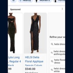 Beautiful long  sparkly dress by  Helsi