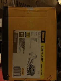 Two boxes coiled dewalt framing nails 3.25x.120