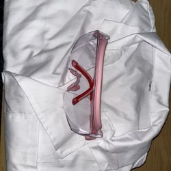 College Lab Coat & Lab Glasses