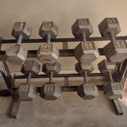Dumbbell set with stand