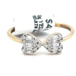 10Kt Yellow Gold Diamond Hearts Ring 1.30g Size 7 .2CTW 202021/11