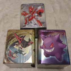 pokémon 2024 stack tins factory sealed brand new each has 3 packs of cards