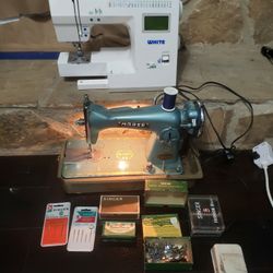 Morse & White Sewing Machines With A Few Extras, They Turn On, As Is.