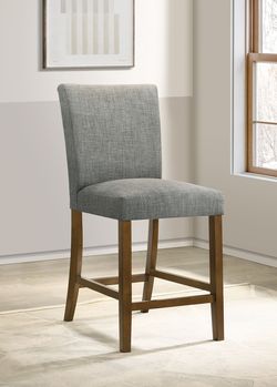 Paxton Grey/Brown Upholstered Counter Height Dining Chair (Set of 2)