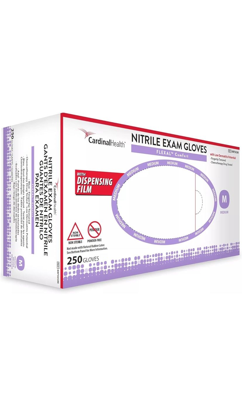 Nitrile Exam Gloves MEDIUM.(10 Boxes Case) 2,500 Gloves