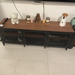 Wooden Locker Style TV Stand