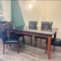 Black Granite Dining Table