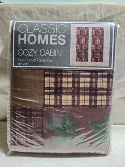 Classic Homes Cozy Cabin Rod Pocket Panel Pair