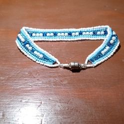 Write & blue 
Handmade  Exclusive and unique a