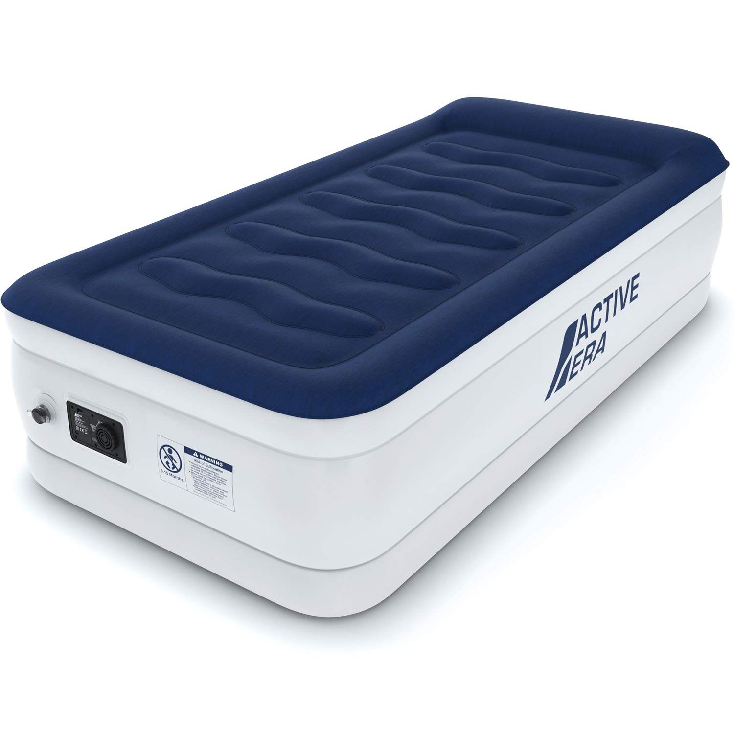 Active Era Luxury Air Mattress with Built-in Electric Pump & Raised Pillow –twin