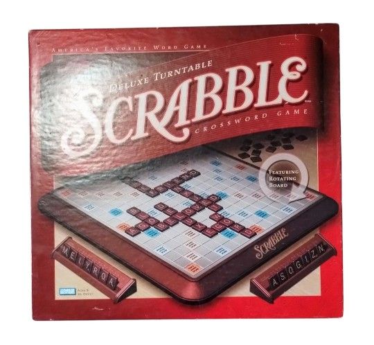 Deluxe Turntable Scrabble Crossword Game Complete
