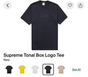 Supreme Tonal Box Logo Tee Size Medium