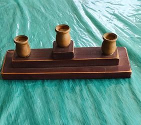 Handcrafted wooden candles holder