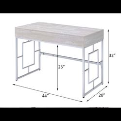Jaiswal Contemporary 44” L Vanity/Desk With Mirror And USB Port