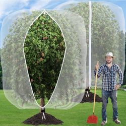 2 Pack 9.8ft x 9.8ft Bug Insect Netting Bag W/ Zipper Drawstring NEW Sealed