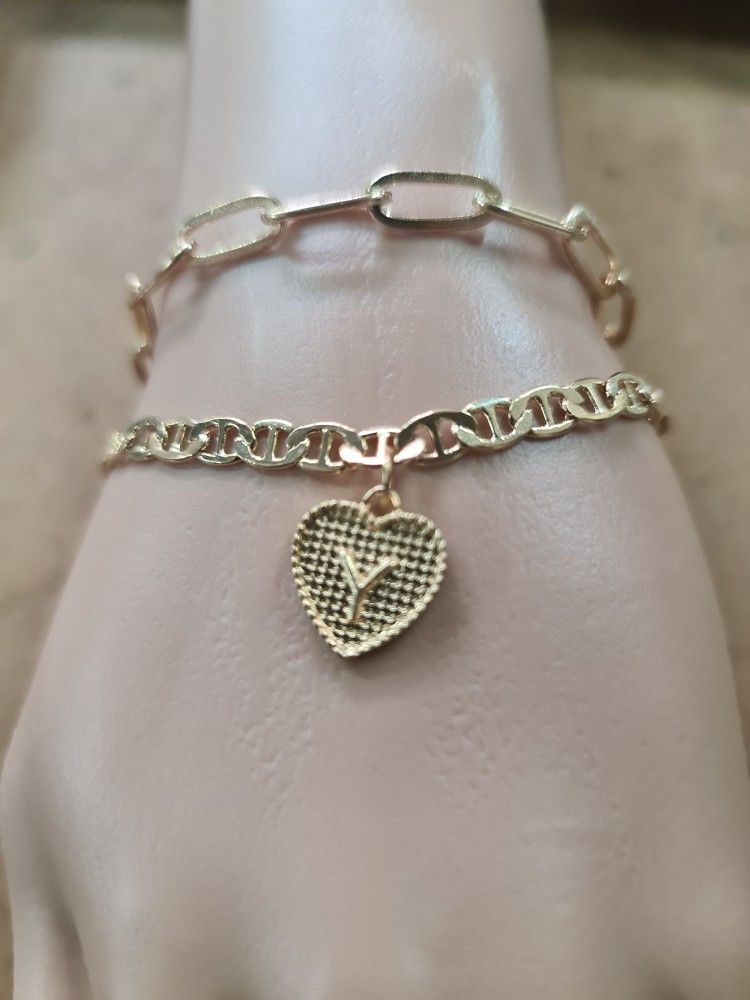 INENIMARTJ Gold Initial hand and Ankle Bracelets for Women