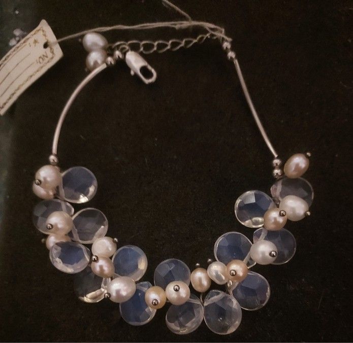Moonstone & Fresh Pearl Bracelet