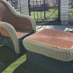 Wicker Chair And Table