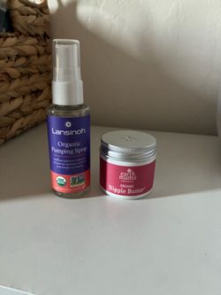Organic pumping spray & earth mama organic nipple cream