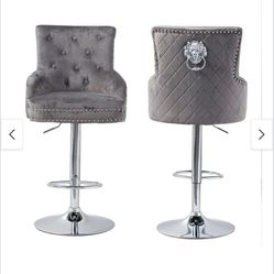 Set Of 4 Grey Barstools (used) 