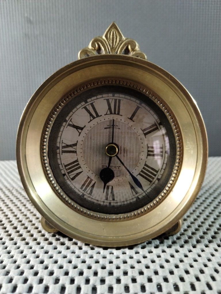 Vintage Timeworks Inc Emery Solid Brass Clock