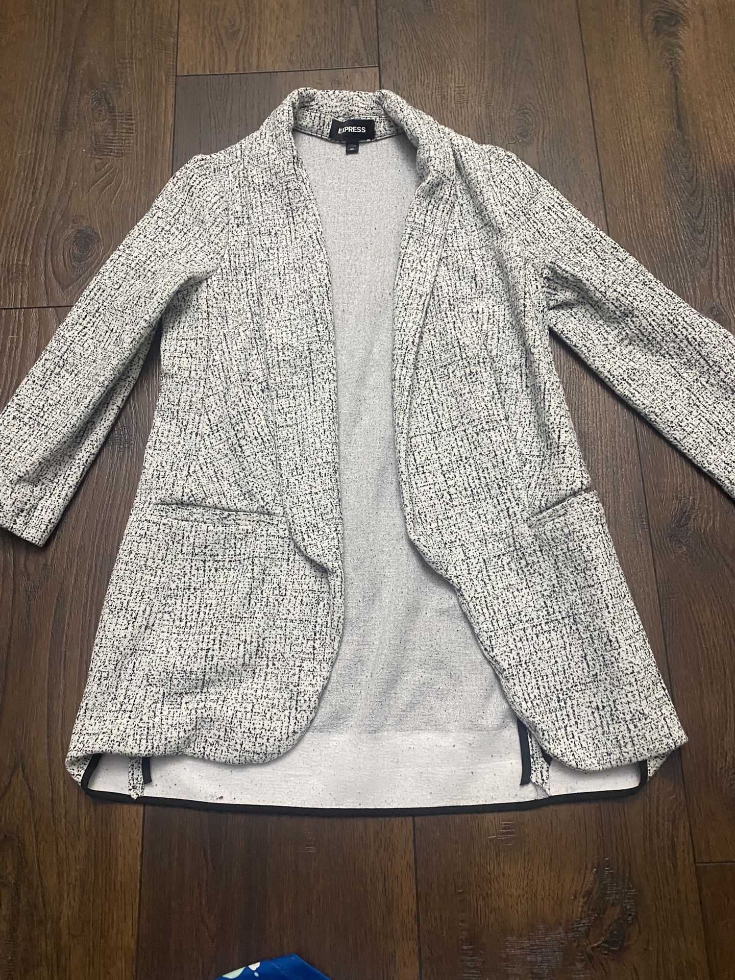 Womans White And Black Jacket Size XS By Express #15