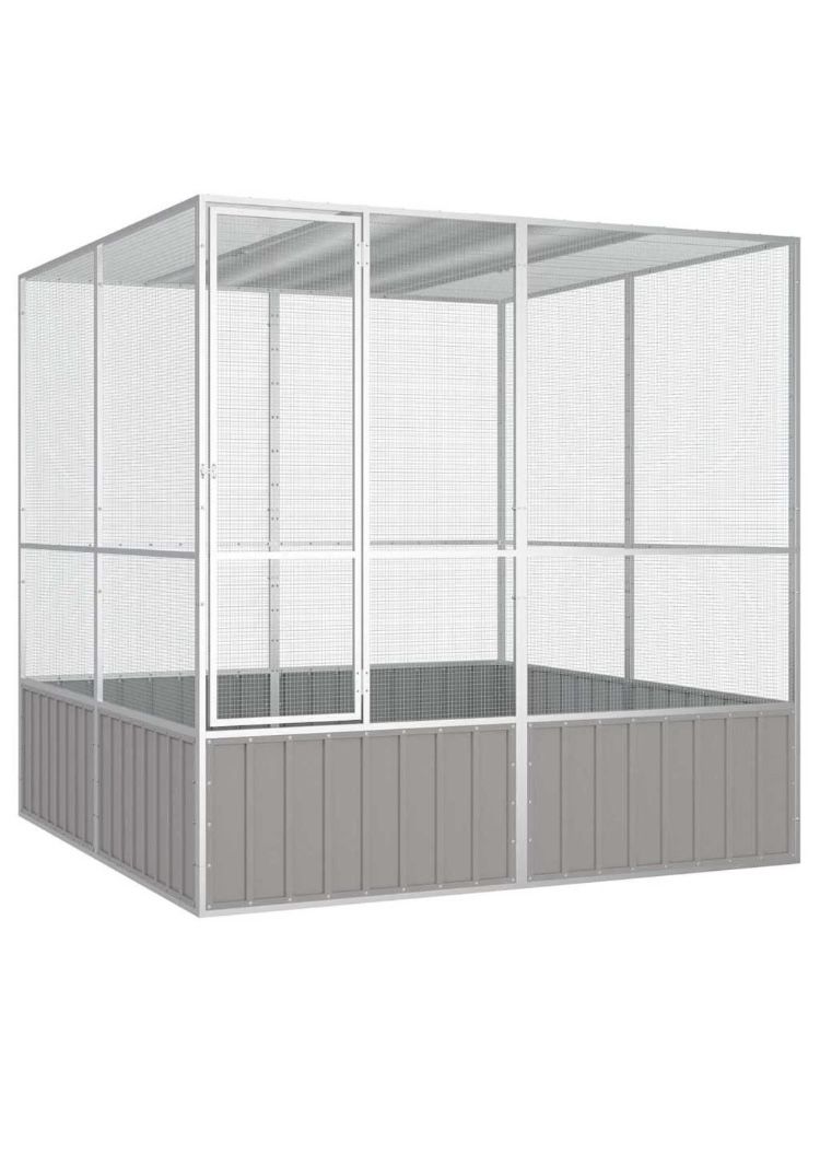 Birds Cage Outdoor For Yard Galvanized Steel Vidaxl