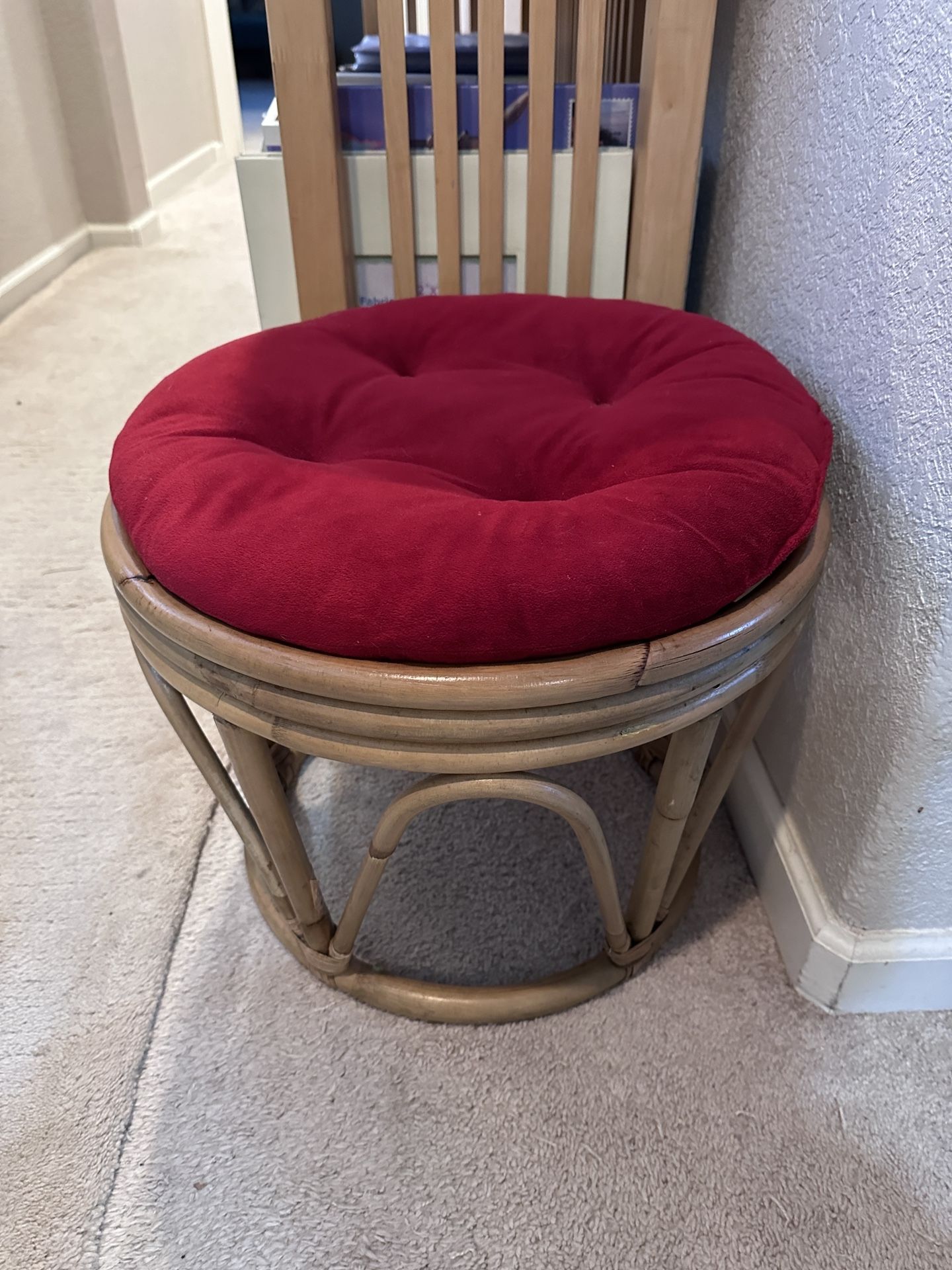 Papason Chair Ottoman , Red