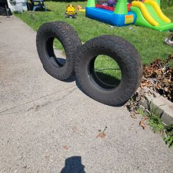 2 LT285/75R18 Tires. PLENTY OF MEAT LEFT ON THESE!!!