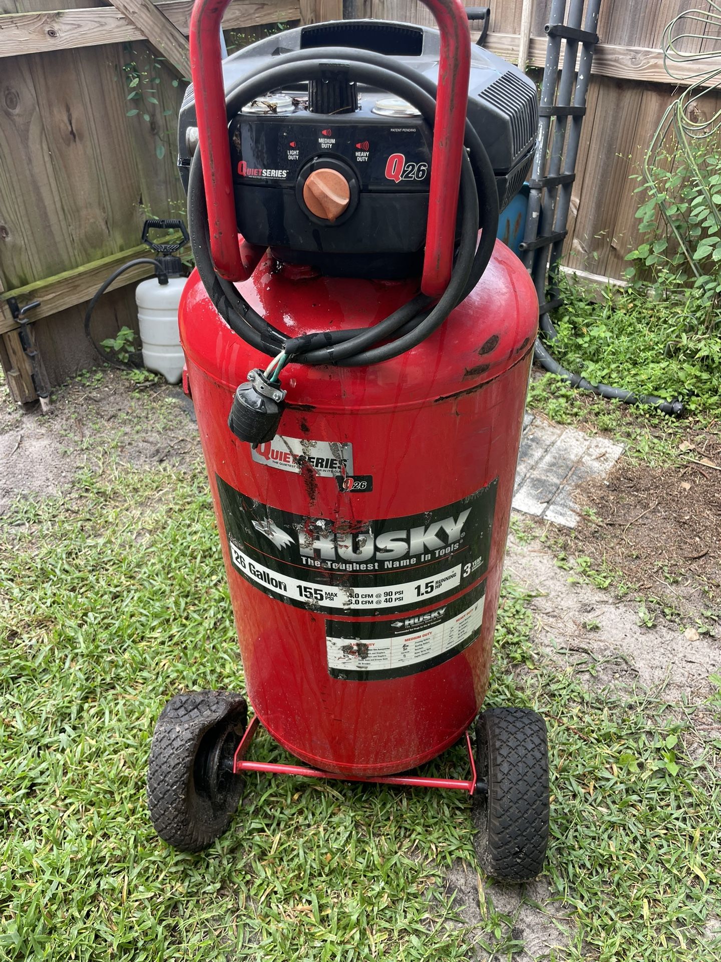 Husky 26 gal air compressor