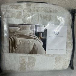 Hotel Collection Stucco Plaid 3 Piece Full/Queen Duvet Cover Set