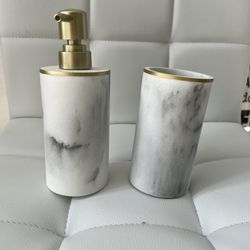 Bathroom Cup & Soap Pump