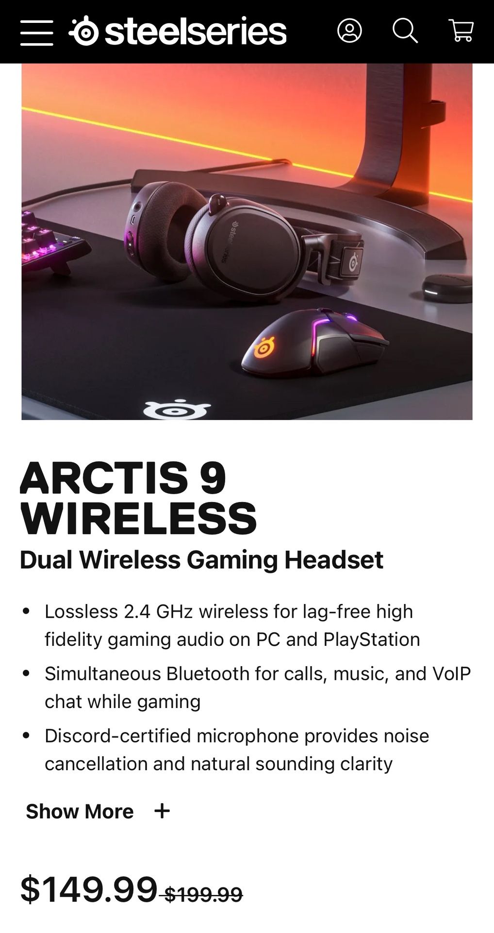Steelseries Arctis Wireless $100 OBO