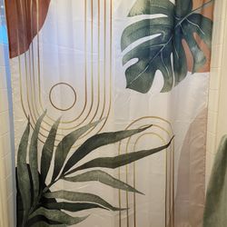 Boho Themed Shower Curtain & Liner 60"Wx72"L