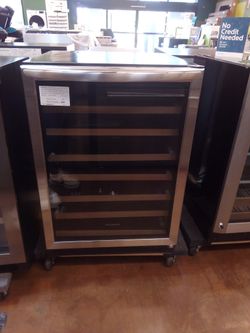 Frigidaire 24" Wine Cooler, 52-Bottle Capacity, Tinted Glass, LED Interior Light