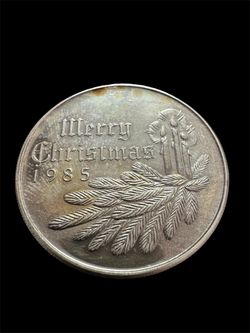 1985 Merry Christmas 1 oz .999 Fine Silver Round