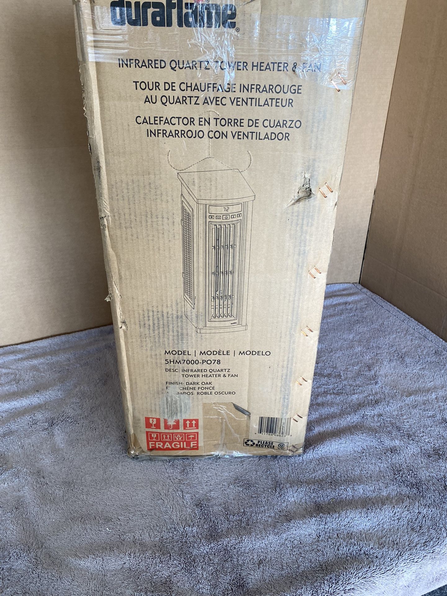 Duraflame 5HM7000-PO78 Portable Electric Infrared Quartz Oscillating Tower Heater