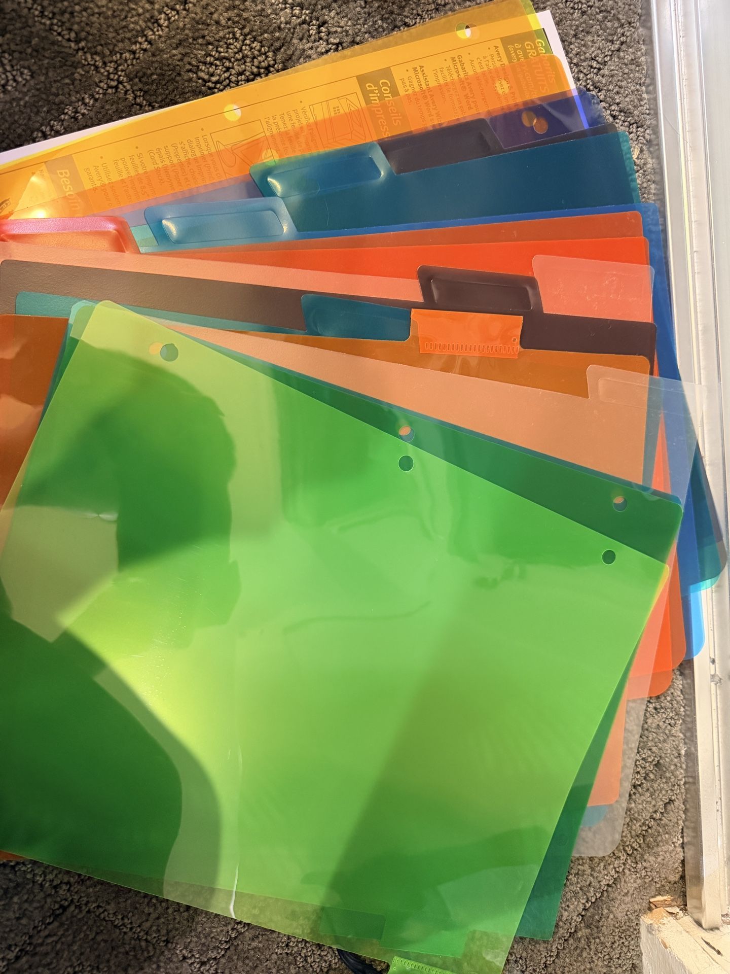 Insertable Colored Tabs