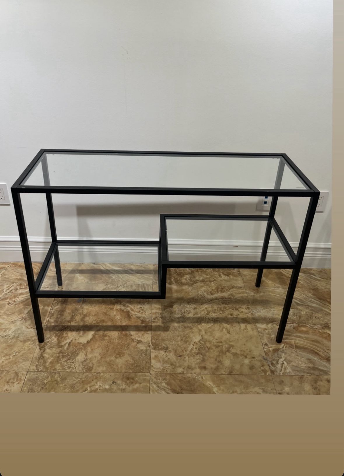 2 Black Metal Console Tables/ Display