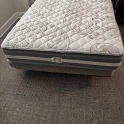 Complete Bed - Full Size Beautyrest Mattresses with Box Spring and Free Bed Frame And Headboard 