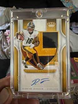 Diontae Johnson 2019 Crown Royale Silhouettes RPA Rookie Auto Patch Steelers