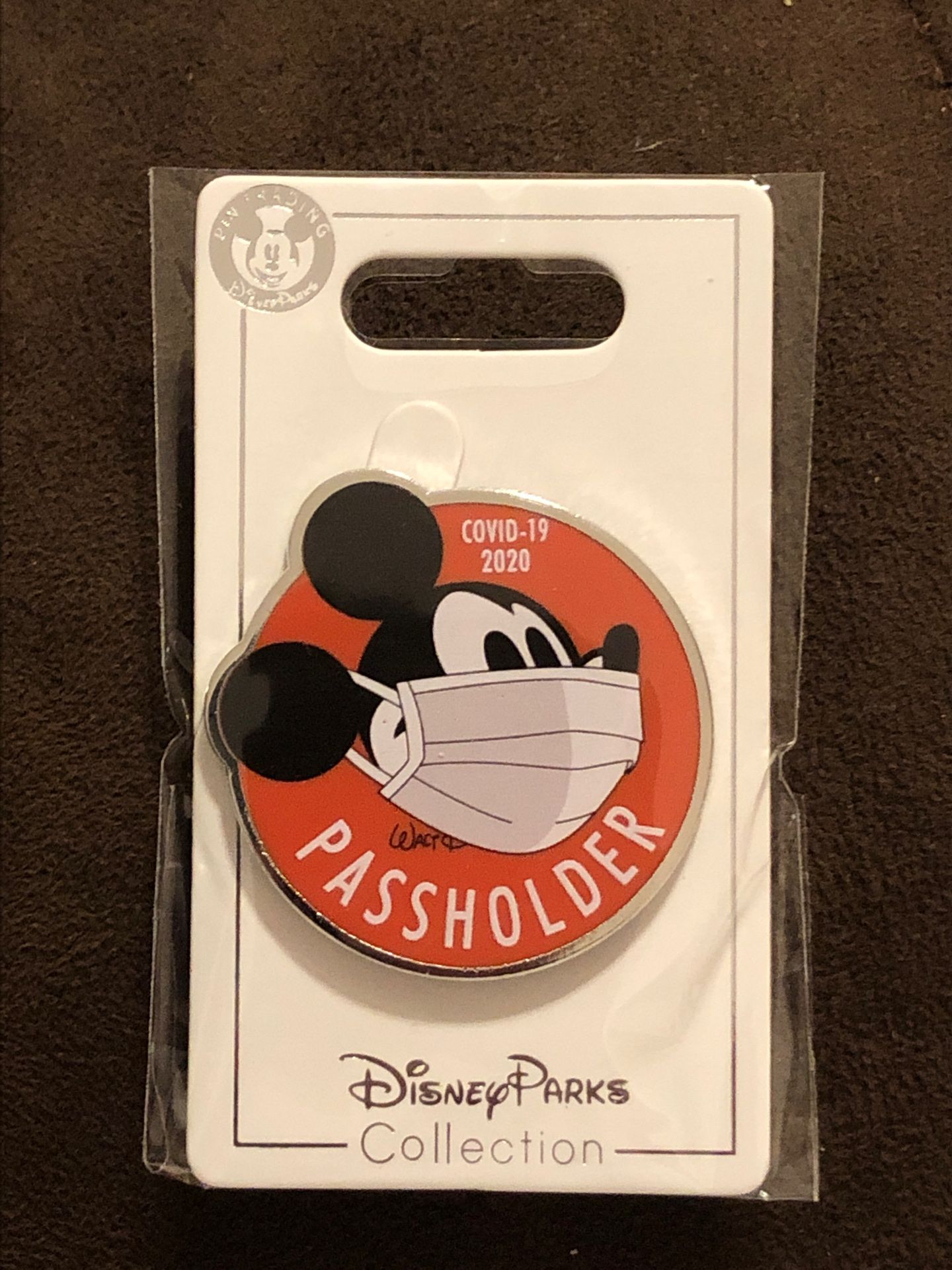 Disney Passholder Exclusive COVID 19 Mickey Pin